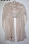 GFM Écharpe de soirée scintillante pour femme, or rose blanc- SCF-X17-sfdrsn 
