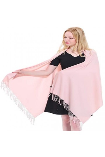 CJ Apparel Bébé Rose Épaisse Solide Couleur Unie Conception Népalaise Châle écharpe étole Wrap Châles Pashminas Nouvelle