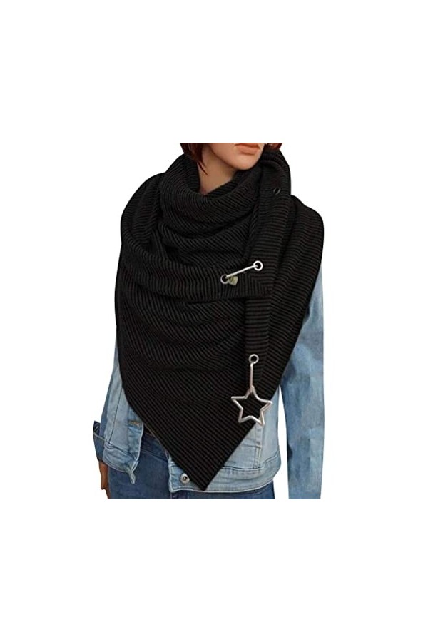 heekpek Écharpe Femme Mode Chic Foulards Châles Écharpe Chale Femme Wrap Écharpes Châles Couleur Unie Écharpe Chaud Rétro Aut