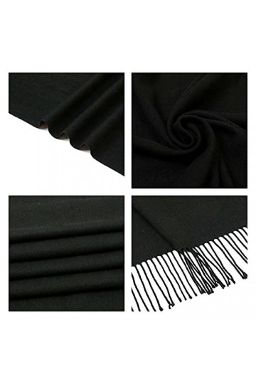 SWAT PANY Chale Noir Etole Femme Châles Etoles Mariage Echarpes Foulards Pashmina Femme Hiver Chaud Grosse Echarpe