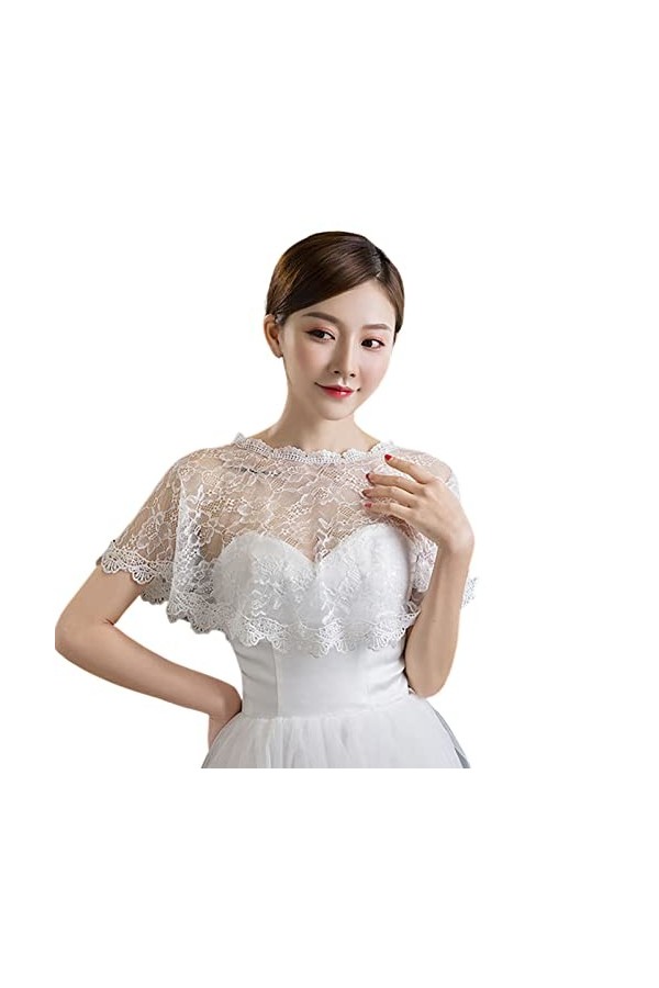 Châle en dentelle pour femme Noir