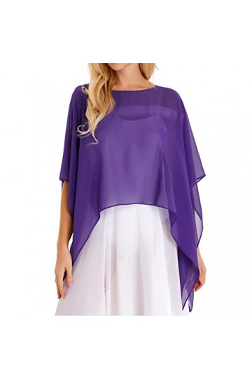 ranrann Femme Châle Étole Mousseline de Soie Écharpe Foulard pour Mariage Soirée Plage Cérémonie Mariée Bikini Maillot de Bai