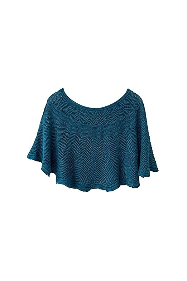 Châle tricoté en Soie glacée à lépreuve du Soleil, châle tricoté évidé pour Femmes, châle avec épingle perlée, Capelets pour