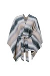 Rayson Poncho Châle Elégant Ouvert Femme Chaud Épaissie Hiver Grand Taille Poncho Cape Tartan Style Manteau Automne Hiver Cha