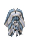 Rayson Poncho Châle Elégant Ouvert Femme Chaud Épaissie Hiver Grand Taille Poncho Cape Tartan Style Manteau Automne Hiver Cha