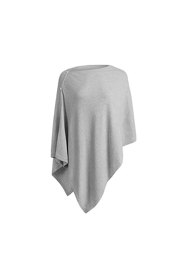 PULI Femme Bouton tricoté Poncho Couverture Châle Cape Cardigan Wrap Écharpe Taille Unique