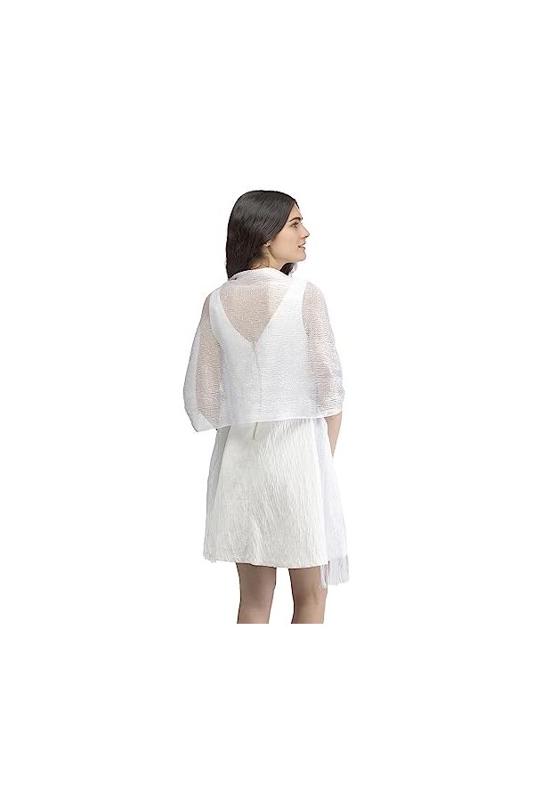 Basic Sense Châle métallique – Châle étincelant pour soirée et mariage pour femme, doré, taille unique