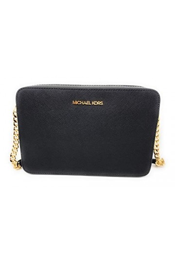 Michael Kors Jet Set Sac à bandoulière pour femme, noir Noir - 35T8GTTC9L-001