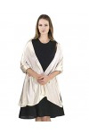 Basic Sense Luxueux châle de qualité supérieure super doux classique uni en satin de soie - Accessoires de fête de mariage, g