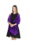 Basic Sense Luxueux châle de qualité supérieure super doux classique uni en satin de soie - Accessoires de fête de mariage, g