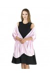 Basic Sense Luxueux châle de qualité supérieure super doux classique uni en satin de soie - Accessoires de fête de mariage, g