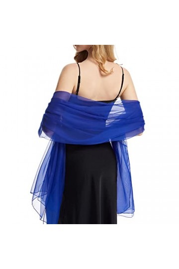 Femme Étole Châle en Mousseline de Soie pour Mariage Soirée Wrap Foulard Pashmina Extra Long de 190 * 135 cm
