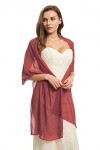 Châles et écharpes en mousseline de soie, châle de fête de mariage pour robes de soirée, rouge vin, taille unique