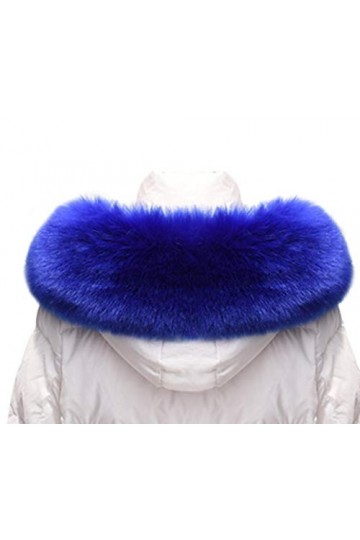 MoreChioce Col Fourrure Synthétique,Élégant Col de Fourrure Faux Capuche Col Amovible Hiver Collier Châle Écharpe Chaud pour 