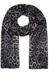 styleBREAKER Foulard femme avec imprimé animalier léopard et détails métalliques, chaude étole dhiver multicolore 01017152, 