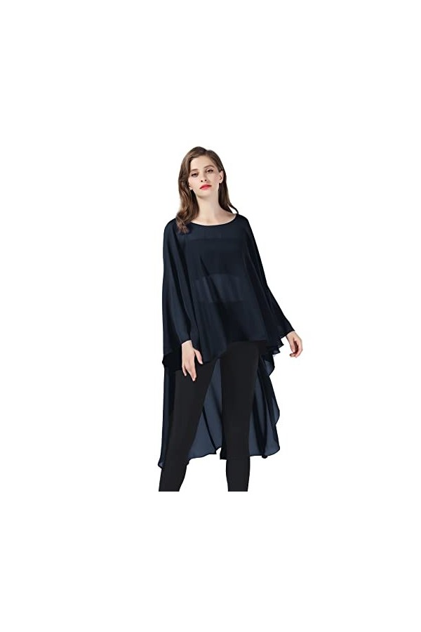 BEAUTELICATE Châle Étole en Mousseline de Soie Léger Cape Poncho Ample De Mariage D’été Soirée Femme Mariée Demoiselle dhonn
