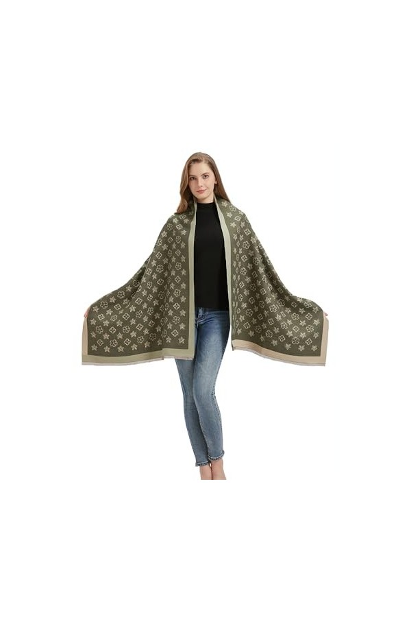 Woaipati Femmes doux cachemire écharpe Pashmina Soirée Robe écharpes et écharpes mariage mariée Hiver chaud longue écharpe