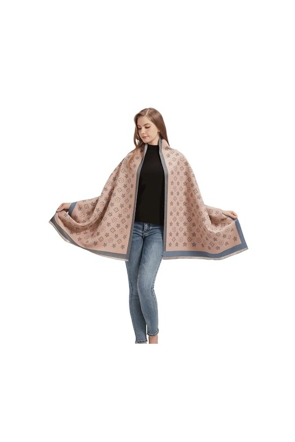 Woaipati Femmes doux cachemire écharpe Pashmina Soirée Robe écharpes et écharpes mariage mariée Hiver chaud longue écharpe