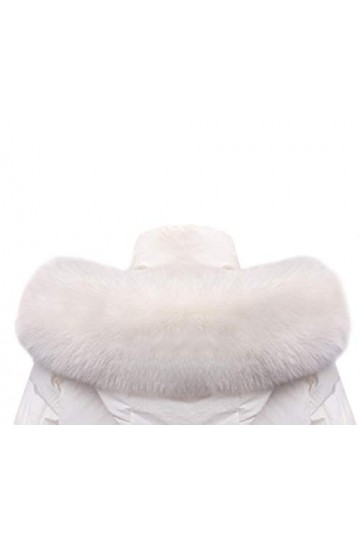 MoreChioce Col Fourrure Synthétique,Élégant Col de Fourrure Faux Capuche Col Amovible Hiver Collier Châle Écharpe Chaud pour 