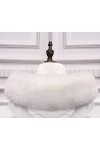 MoreChioce Col Fourrure Synthétique,Élégant Col de Fourrure Faux Capuche Col Amovible Hiver Collier Châle Écharpe Chaud pour 