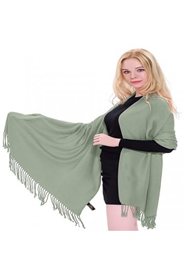 CJ Apparel Laurel Vert Couleur Unie Châle écharpe étole Wrap Châles Pashminas Nouvelle