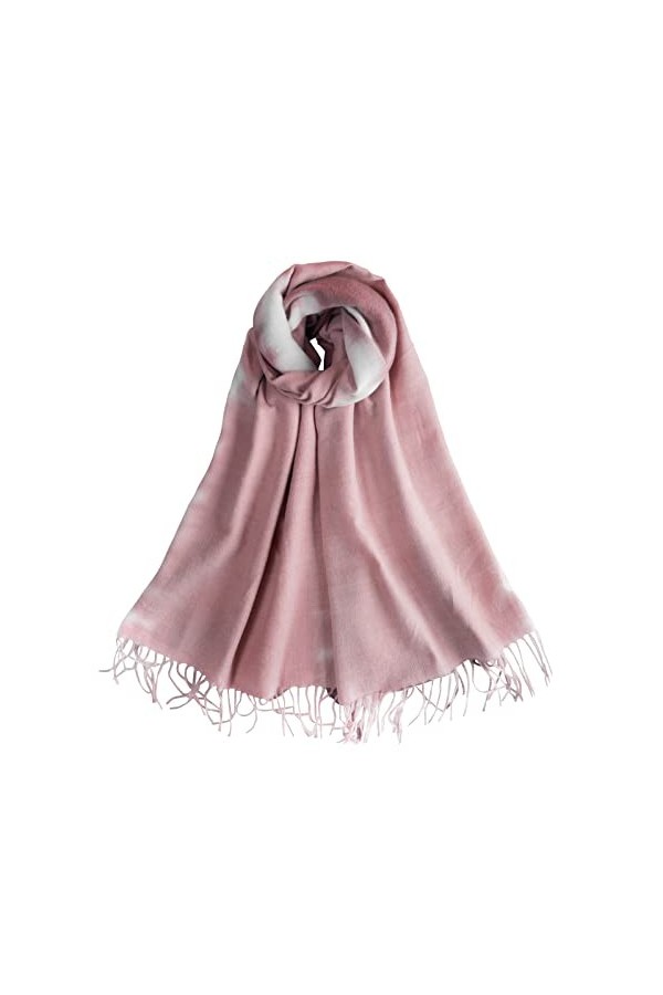 Chale Femme Cachemire Écharpe Love En Laine Et Cachemire Blanc