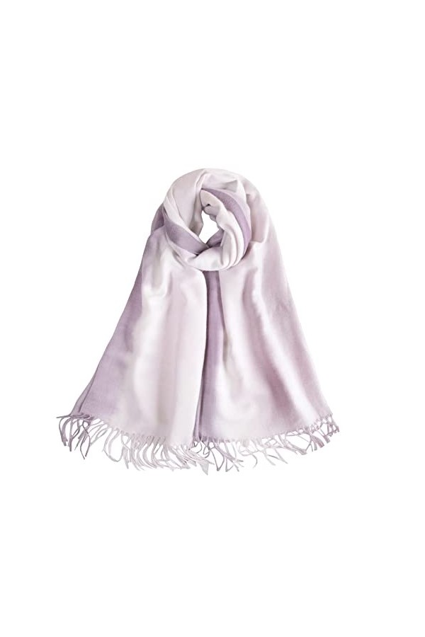 LumiSyne Hiver Écharpe Châle En Cachemire Pour Femmes Dégradé De Couleurs Écharpe Pashmina Avec Gland Longue Grande Foulard D