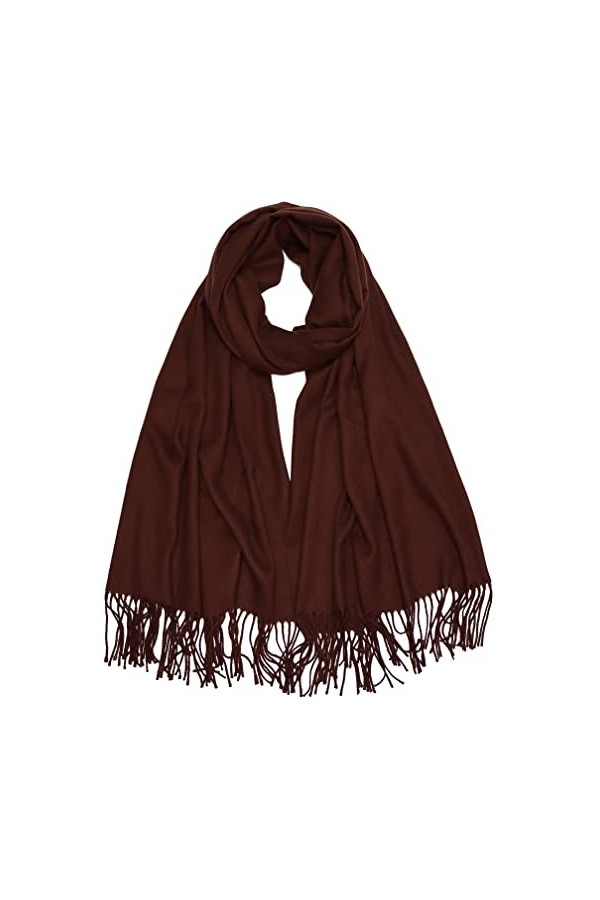 Châles et écharpes pashmina pour femme, fête de mariage, hiver, couleur unie, bordeaux, taille unique