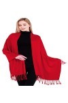 CJ Apparel Rouge Couleur Unie Châle écharpe étole Wrap Châles Pashminas Nouvelle