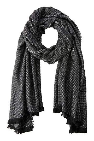 Naf Naf JHNX02A14 Châle Femme Noir Noir/ Blanc 627 Taille unique Taille fabricant: TU lot de