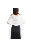 LIAOPUFUS Élégant Étole En Satin Châle pour Femmes Cérémonie Étole Couvre-balles Manteau Molle pour Mariage dÉté Robe de Mar