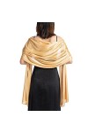 LIAOPUFUS Élégant Étole En Satin Châle pour Femmes Cérémonie Étole Couvre-balles Manteau Molle pour Mariage dÉté Robe de Mar