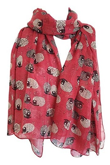 Glam-London Echarpe - Femme - rouge - Large