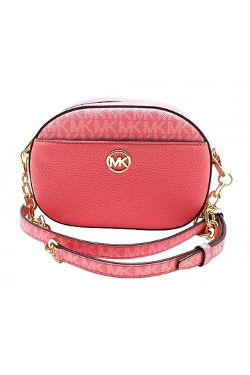 Michael Kors JET SET GLAM Petit sac à bandoulière ovale avec poche avant Rose thé, Rose Tea 