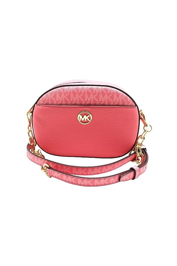 Michael Kors JET SET GLAM Petit sac à bandoulière ovale avec poche avant Rose thé, Rose Tea 