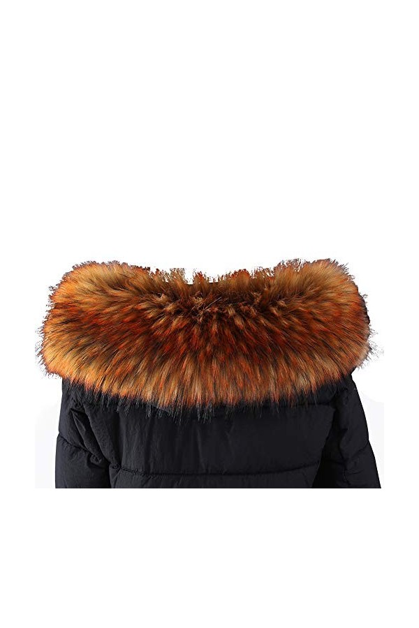 ihreesy Col en Fausse Fourrure dHiver, Col à Capuche Echarpe Chaude Col Châle Elégant Col en Fourrure Synthétique Col en Fou