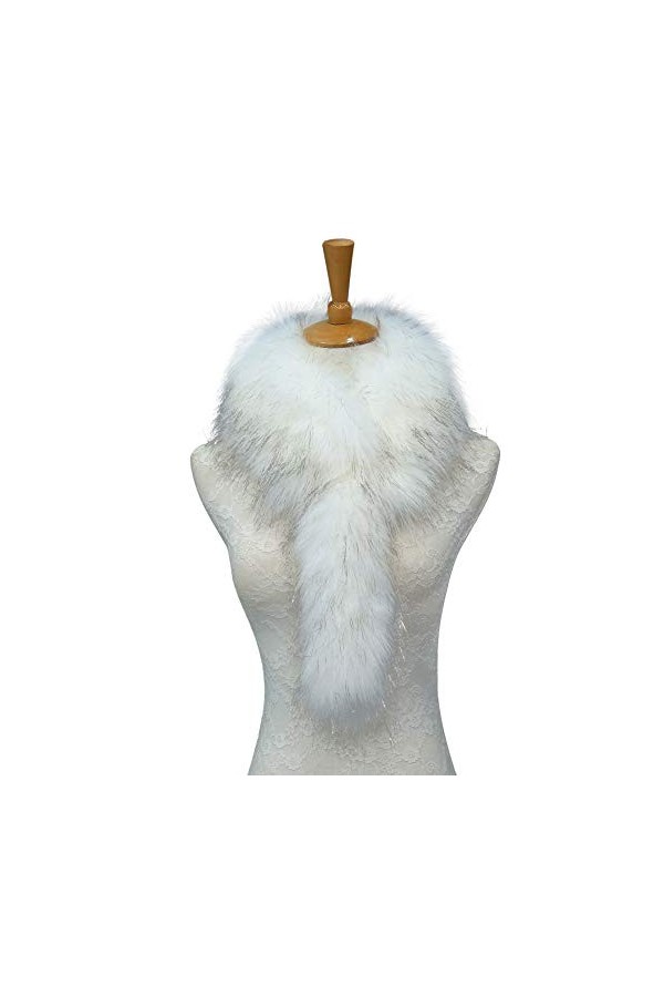 Amorar Femmes Écharpe en Fausse Fourrure Foulards Etoles Châles Enveloppe De Fourrure Enveloppe De Col dhiver Chaud Cou Chau