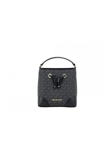 Michael Kors XS Suri Mini Bucket Sac à bandoulière avec cordon de serrage 35F2GM9M1B PVC, noir