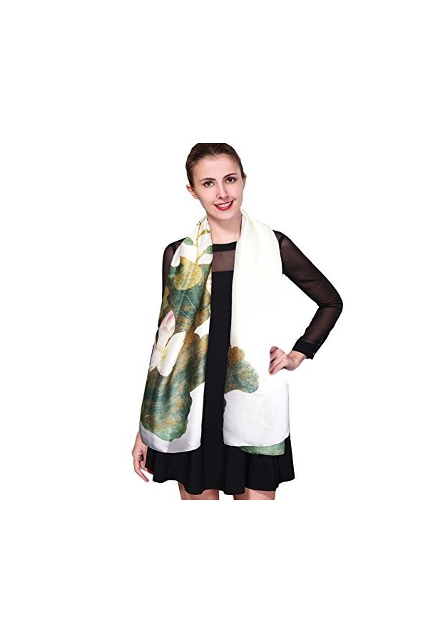 iEverest Foulards en Soie de Mûrier Soie Longue et Écharpe Carrée et Foulard en Soie Écharpes Sheer Wrap Châle Anti UV et Gar