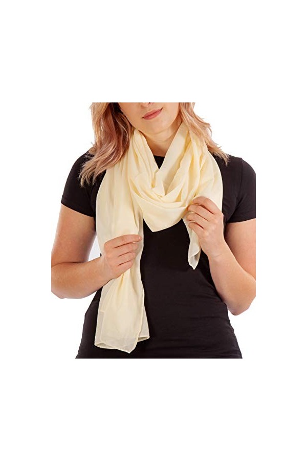 DOLCE ABBRACCIO by RiemTEX PRIMAVERA Écharpe pour femme Foulards et châles Pashmina en mousseline de soie pour été printemps 