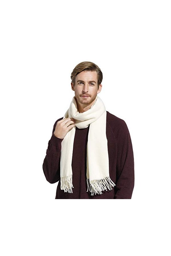 Gogogoal Hiver Écharpe Femmes Hommes Dames Cachemire Pashmina Châles Doux Épais Mode Foulards Grand XXL Longug Beige