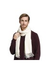 Gogogoal Hiver Écharpe Femmes Hommes Dames Cachemire Pashmina Châles Doux Épais Mode Foulards Grand XXL Longug Beige