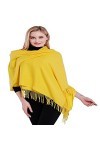 CJ Apparel Jaune Épaisse Solide Couleur Unie Conception Népalaise Châle écharpe étole Wrap Châles Pashminas Nouvelle