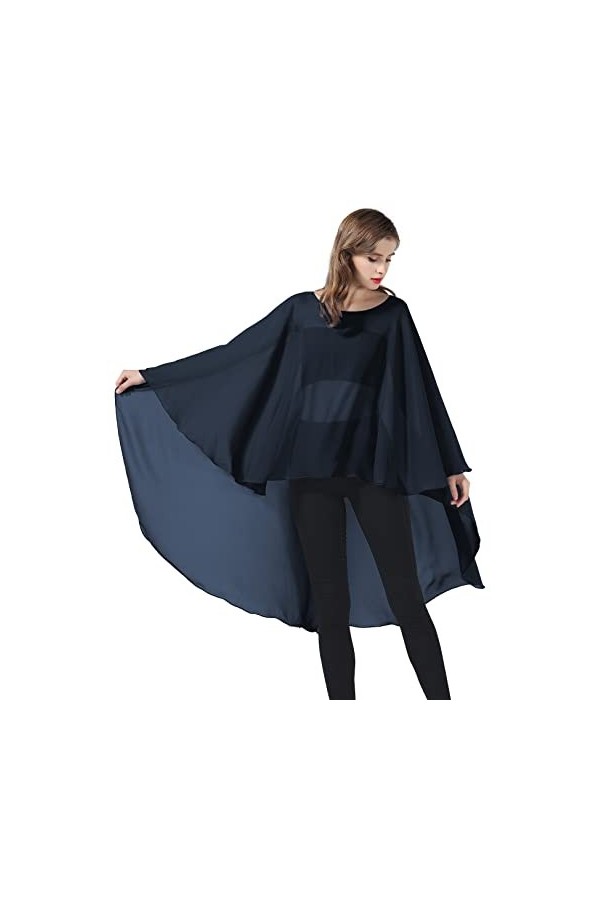 BEAUTELICATE Châle Étole en Mousseline de Soie Léger Cape Poncho Ample De Mariage D’été Soirée Femme Mariée Demoiselle dhonn
