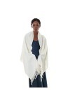 PIOYMEYA Echarpe Chale Ivoire Écharpe Châles Femme Hiver Chaud Grosse Echarpes Foulards Pashmina Etole Mariage