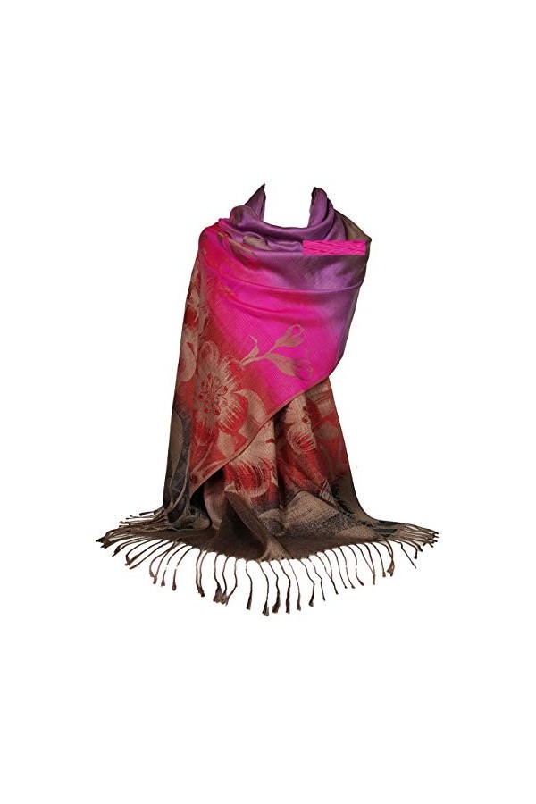 GFM® design de fleurs Echarpe style Pashmina S1-9321-TL .