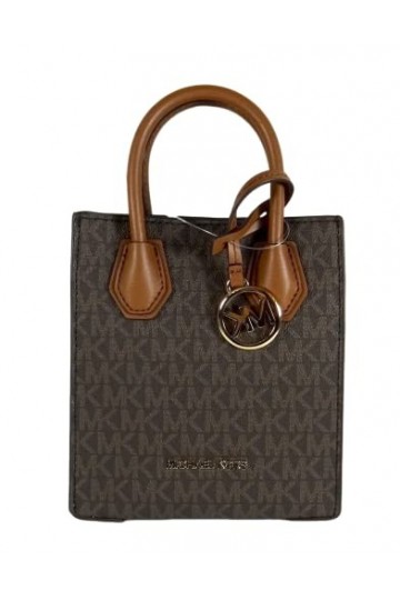 Michael Kors – Sac à bandoulière Mercer en cuir grainé, taille XS, marron, X-Small