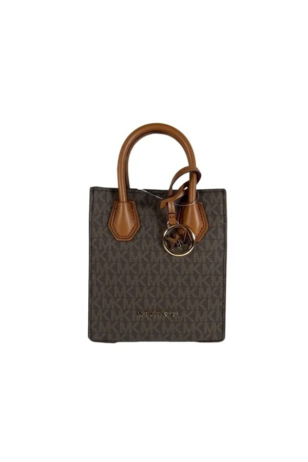 Michael Kors – Sac à bandoulière Mercer en cuir grainé, taille XS, marron, X-Small