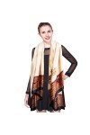 iEverest Foulard en Soie Femme Écharpes Châle Etole de Soie Femme Longue Foulard Châle de Plage Hijab Elégant Sheer Wrap Anti