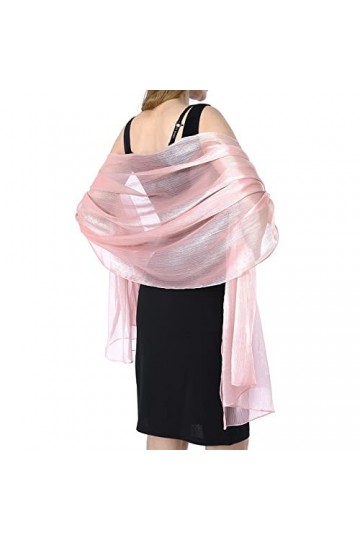 Ladiery Châle Pashmina, Rose, 200×68 cm / 79" x 27" Femme